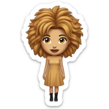 Kylie Jenner wearing a lion dress sticker