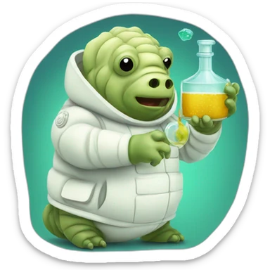 tardigrade doing shots of tequila sticker