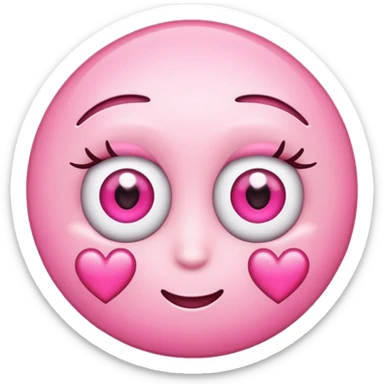 I need the eye roll emoji but add some hearts to make it lovely. Almost like a playful eye roll. sticker