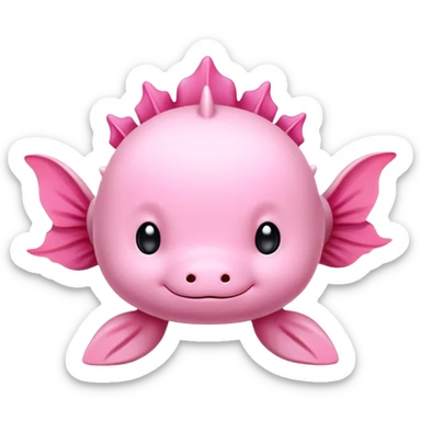 pink cute axolotl sanrio sticker