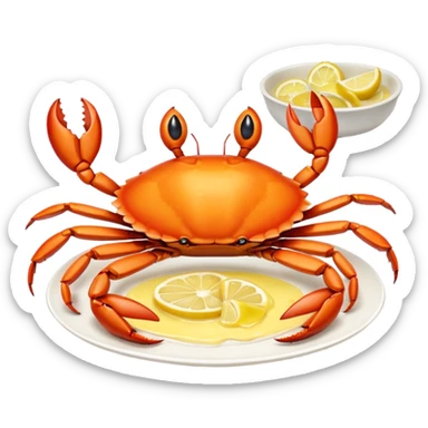 Crab meal sticker