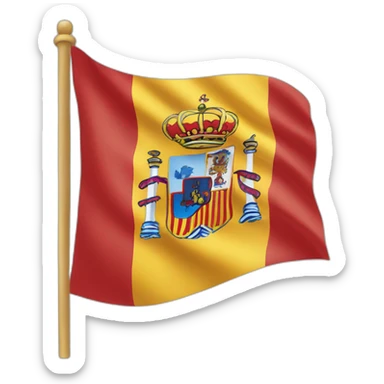 Bandera de españa ondeando sticker