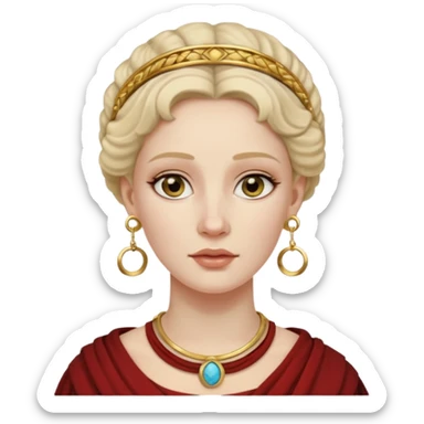 Ancient roman Women with Earrings sticker