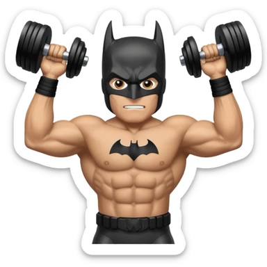 Batman lift dumbbells sticker