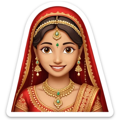 indian bride getup sticker
