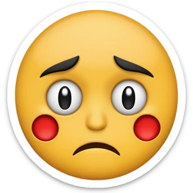 emoji face w a sad frown with a eyebrow mad frown  sticker