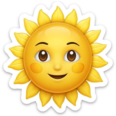 good morning sun sticker