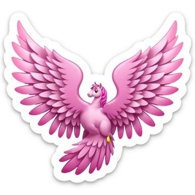 Sparkly little soft pink pony wings. Only left and right wings without pony. sticker
