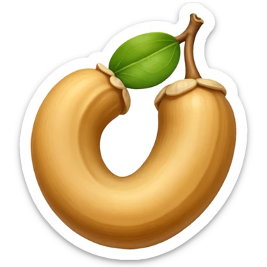 Make single Cashew dryfruit sticker