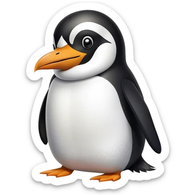 Un pingouin qui est bourré et qui tire la langue sticker