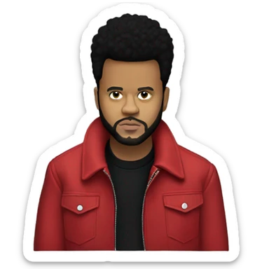 The weeknd in red jacket sticker