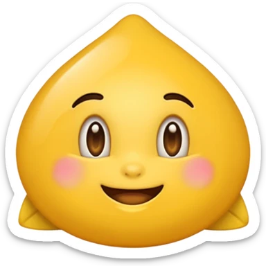 Maracujá estilizado, amarelo vibrante sticker