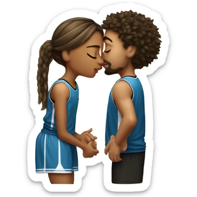 basquetball player kissing an Argentinean girl sticker