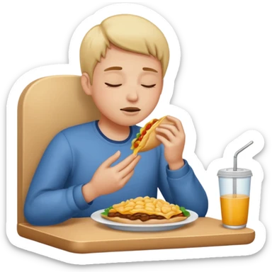 everyday life, food, sleep, work sticker