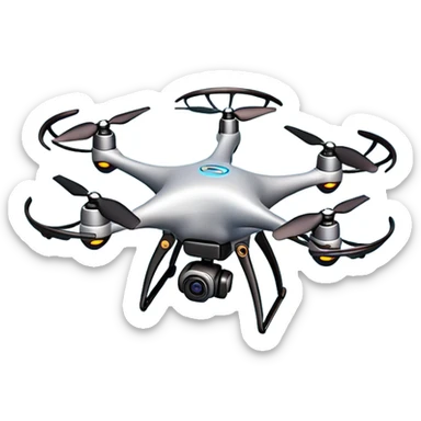 Cute drone swarm sticker