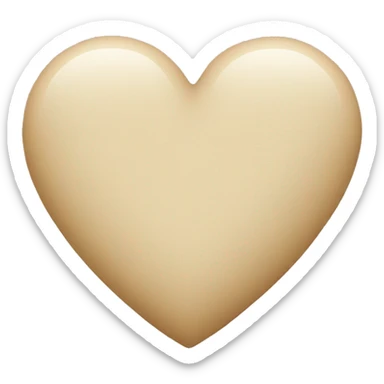 beige heart sticker