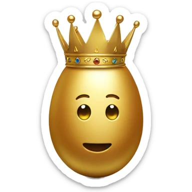 golden egg with crown sticker