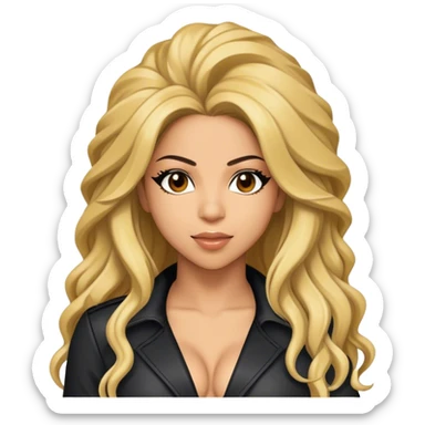 Cinematic Realistic portrait of Shakira, shown as a dynamic pop icon with expressive features and detailed modern attire, illuminated by vibrant, energetic lighting that highlights her global influence sticker