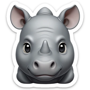 cinematic-noble-baby-rhinoceros-portrait-emoji,slate-grey-hide--poised-and-regal,-with-a-massive,-powerful-build-and-a-thick,-deep-set-soulful-piercing-eyes,-simplified-yet-sharp-and-sophisticated-features,-highly-detailed,-large-black-eyes sticker