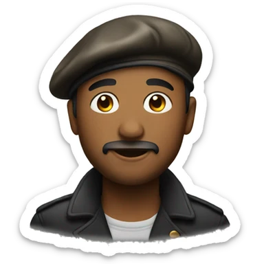 artist with beret sticker