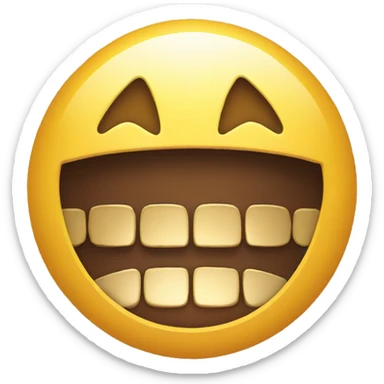 Smiley Face Emoji with Gold Teeth sticker