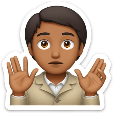 Person refusing an offer sticker