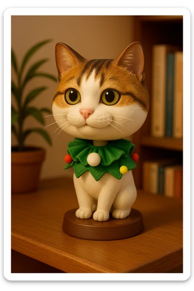 Create a bobblehead with the reference. sticker