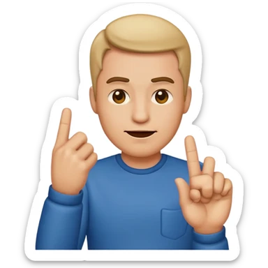 emoji iphone homme qui fait un doigt d’honneur  sticker