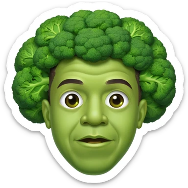 Barack Obama as broccoli sticker