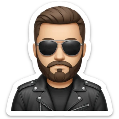 biker gang with sunglass guy bearded sticker