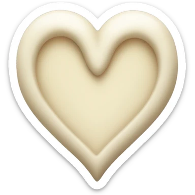 cream heart sticker