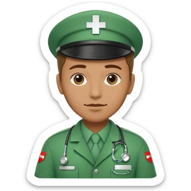 medic being accepted on a hospital sticker