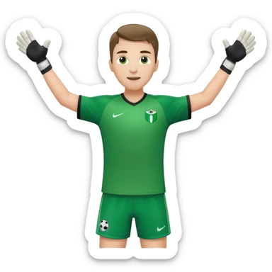 soccer goalkeeper standing arms out wide sticker