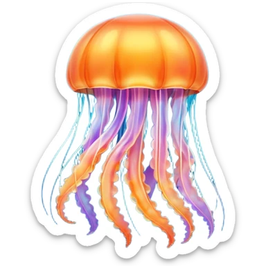 jellyfish with unique design and color but i want a simple one i dont want color orange and blue sticker