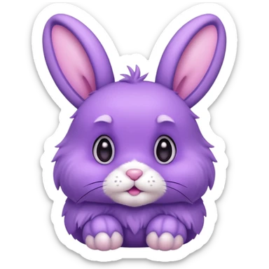 Cute purple bunny sticker