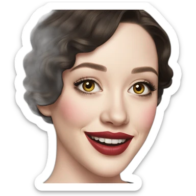 Kat dennings very happy sticker