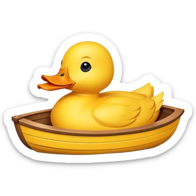 cute Duck shaped boat sticker