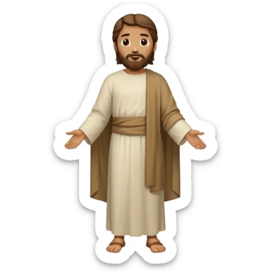 fullbody, head-to-toe, Jesus's apostle Thomas, normal emoji style sticker