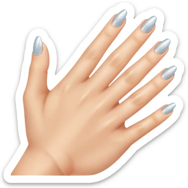 hand with neatly trimmed nails, sparkling clean, friendly and simple sticker