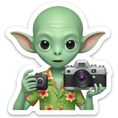 tourist alien sticker