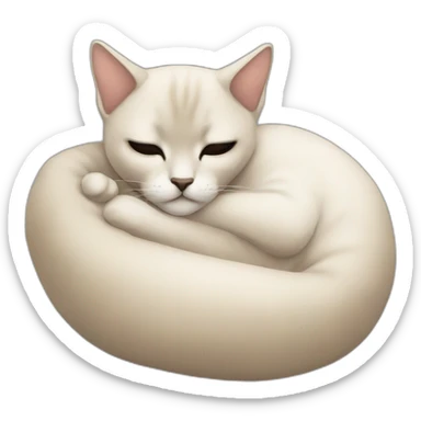 Siamois qui dort sticker