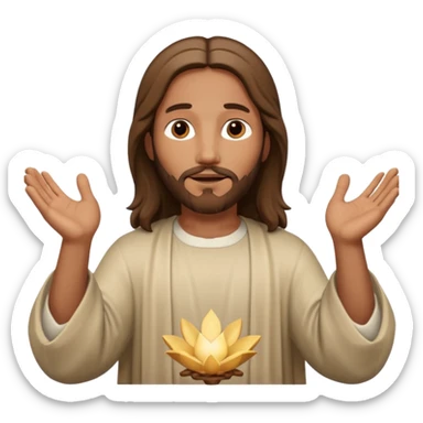 Jesus hands stretched out sticker