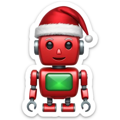 Robot navideño sticker