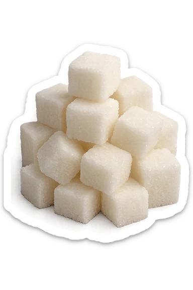 monagna di zollette di zucchero, iperrealistico 4k sticker