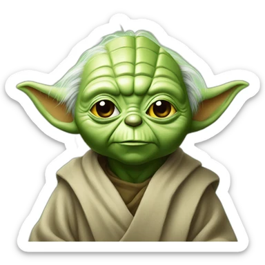 Yoda avec un haut de forme sticker