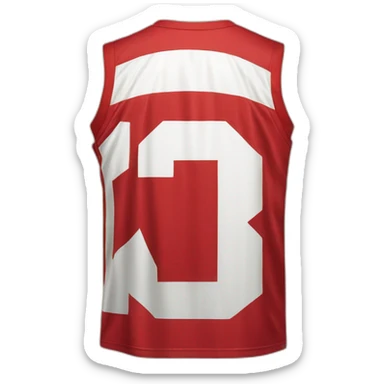red basketball jersey number 13 sticker
