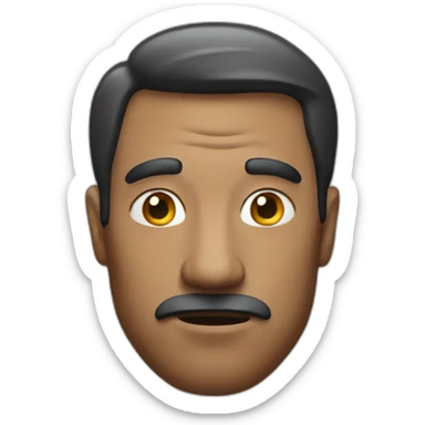 man with doubt sticker