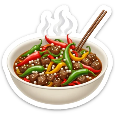 Beef and pepper Chinese dish sticker