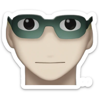 satoru gojo from jujutsu kaisen with mask on eyes sticker
