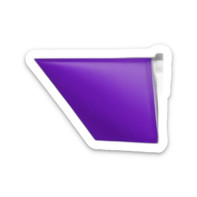 Purple triangle flag in solid color on a pole that's used as a celebration sticker